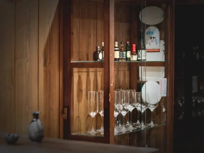 Antique display cabinet in EISA Miyama Kyoto