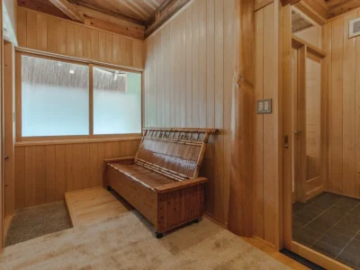 Japanese wooden bathtub made from hiba wood Miyama Kyoto