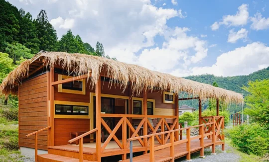 EISA villa exterior in Miyama Kyoto surrounded by countryside landscape