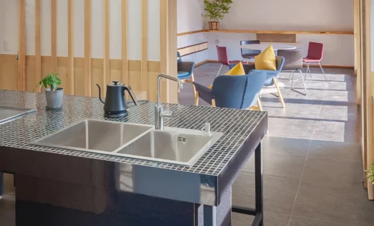 traditional style kitchen in Hotaruan thatched house Miyama Kyoto