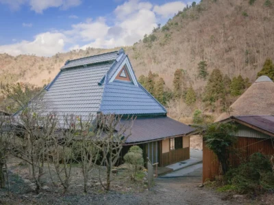 private entrance of EISA house in Miyama Kyoto