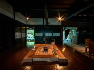 Japanese irori fireplace cooking experience in Miyama Kyoto