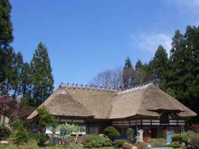 Traditional Japanese thatched-roof house (kayabuki minka)