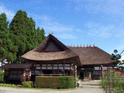Traditional Japanese thatched-roof house (kayabuki minka)