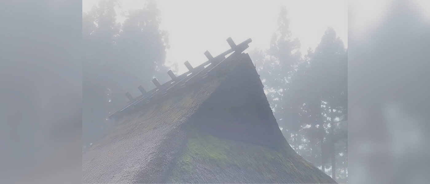 Autumn morning landscape of thatched-roof houses in Miyama village, Kyoto